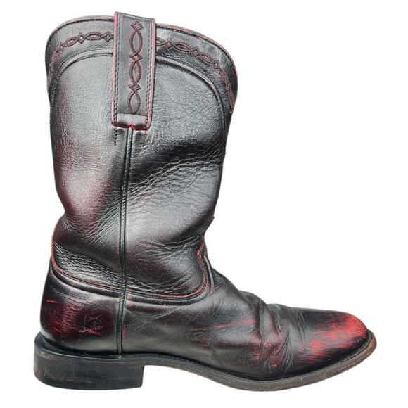 Cody James Men’s Black Cherry Distressed Cowboy Boot Size US 8.5 D - Picture 4 of 11